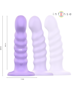 INTENSE - BRENDA VIBRADOR TALLA M DISEÑO EN ESPIRAL 10 VIBRACIONES MORADO CONTROL REMOTO 2