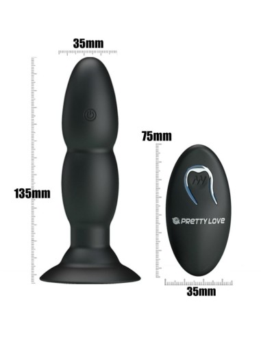 PRETTY LOVE - PLUG VIBRADOR Y ROTACIÓN POR CONTROL REMOTO 