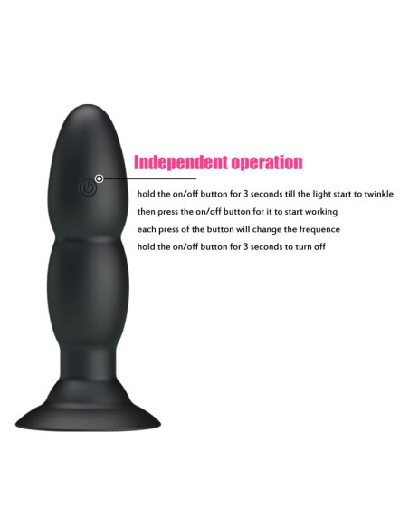 PRETTY LOVE - PLUG VIBRADOR Y ROTACIÓN POR CONTROL REMOTO 
