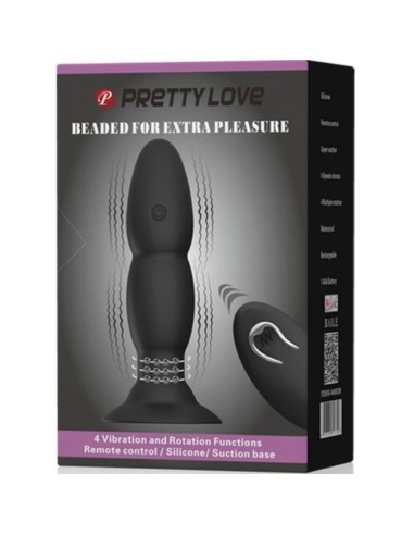 PRETTY LOVE - PLUG VIBRADOR Y ROTACIÓN POR CONTROL REMOTO 