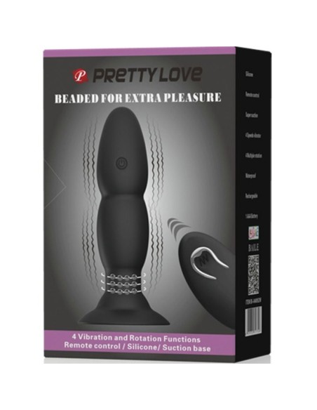 PRETTY LOVE - PLUG VIBRADOR Y ROTACIÓN POR CONTROL REMOTO 