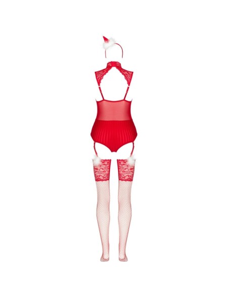 LIVCO CORSETTI FASHION - LIMPID SNOWFLAKES LC 90604 BODY + MEDIAS + DIADEMA NAVIDEÑA S/M 