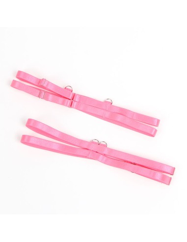 SUBBLIME - 955359 SET SUJETADOR CON ENCAJE Y LIGUEROS ROSA Y MORADO S/M 
