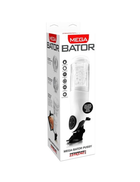EXTREME TOYZ - PDX MEGA BATOR USB MASTURBADOR MASCULINO VAGINA BLANCO 