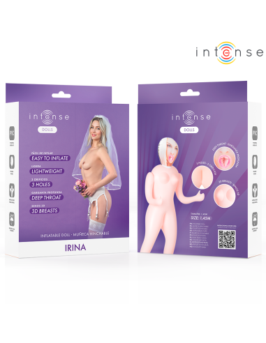 INTENSE DOLLS - IRINA MUÑECA HINCHABLE CON TRES ORIFICIOS 