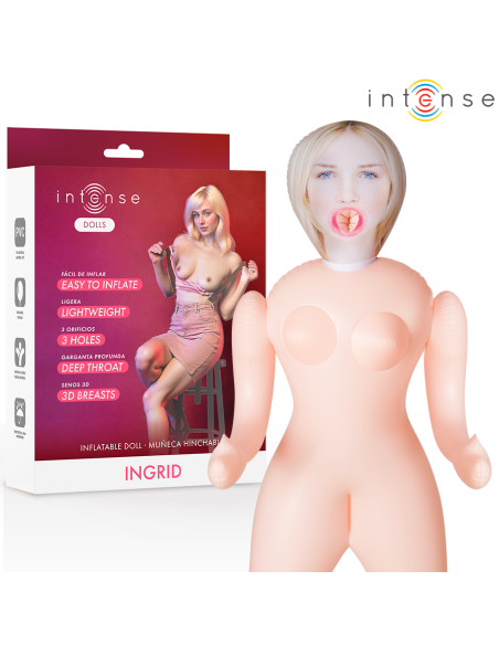 INTENSE DOLLS - INGRID MUÑECA HINCHABLE CON TRES ORIFICIOS 