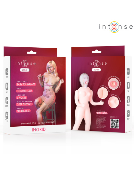 INTENSE DOLLS - INGRID MUÑECA HINCHABLE CON TRES ORIFICIOS 