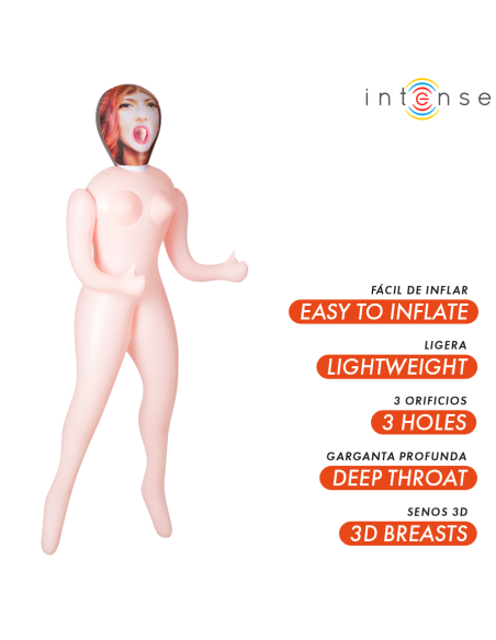 INTENSE DOLLS - SCARLETT MUÑECA HINCHABLE CON TRES ORIFICIOS 
