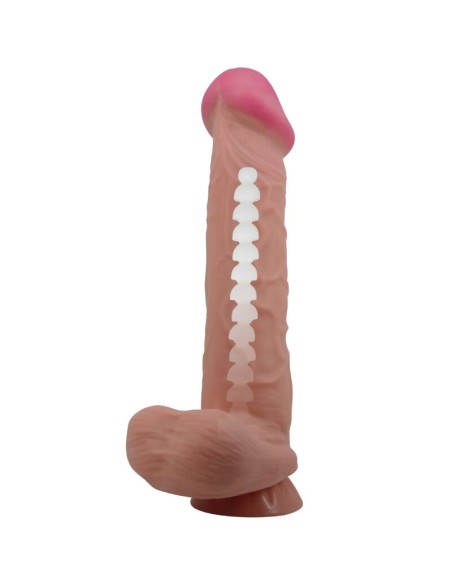 PRETTY LOVE - SLIDING SKIN SERIES DILDO REALÍSTICO CON VENTOSA PIEL DESLIZANTE MORENO 26 CM 