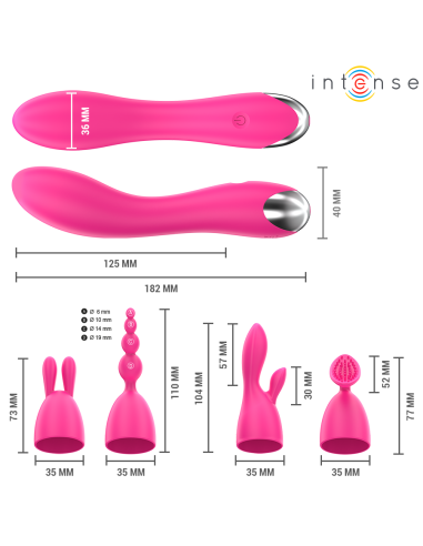 INTENSE - CHER VIBRADOR 20 PATRONES CON CABEZALES INTERCAMBIABLES 