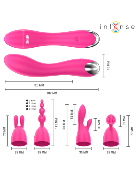 INTENSE - CHER VIBRADOR 20 PATRONES CON CABEZALES INTERCAMBIABLES 