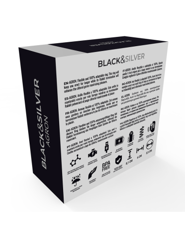 BLACK&SILVER - AGRON REMOTE CONTROL COCKRING WATCHME 