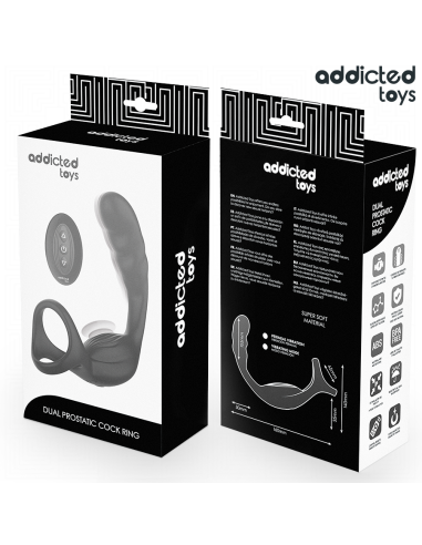 ADDICTED TOYS - ANILLO DOBLE VIBRADOR PROSTÁTICO CONTROL REMOTO 