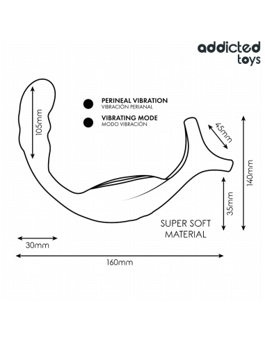 ADDICTED TOYS - ANILLO DOBLE VIBRADOR PROSTÁTICO CONTROL REMOTO 