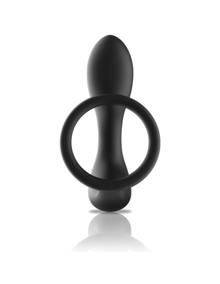 BLACK&SILVER - MASAJEADOR ANAL CONTROL REMOTO SILICONA RECARGABLE NEGRO 