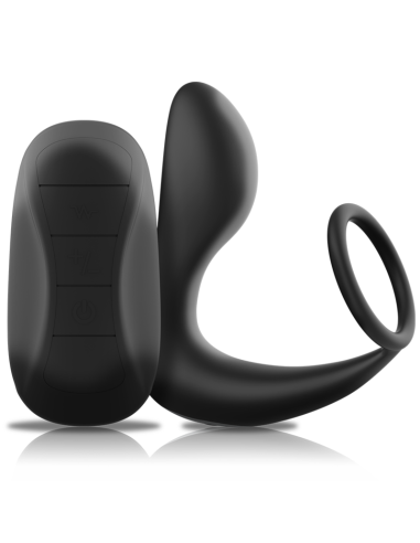 BLACK&SILVER - MASAJEADOR ANAL CONTROL REMOTO SILICONA RECARGABLE NEGRO 