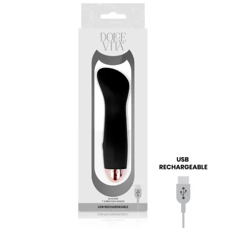 Vibrador Recargable One Negro 7 Velocidades | Dolce Vita