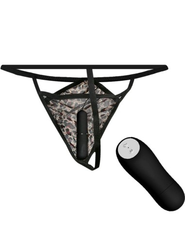 BAILE - TANGA CON BALA VIBRADORA Y CONTROL REMOTO NEGRO 