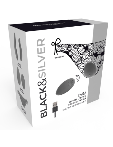 BLACK&SILVER - ZARA ESTIMULADOR CONTROL REMOTO CON PANTY GRATIS 