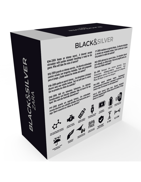 BLACK&SILVER - ZARA ESTIMULADOR CONTROL REMOTO CON PANTY GRATIS 