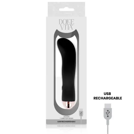 Vibrador Recargable Two Negro 7 Velocidades | Dolce Vita
