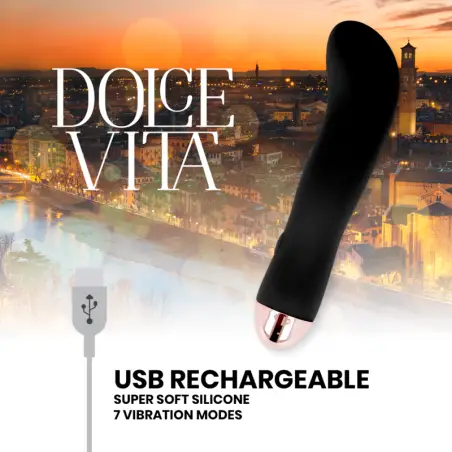 Vibrador Recargable Two Negro 7 Velocidades | Dolce Vita