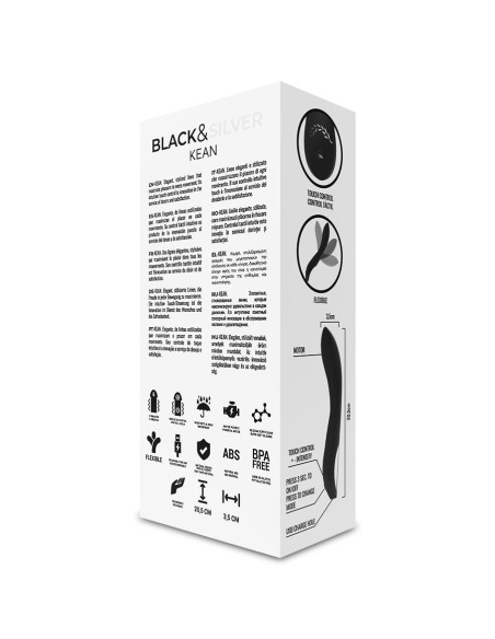 BLACK&SILVER - KEAN VIBRADOR TOUCH CONTROL 