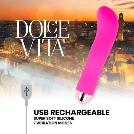Vibrador Recargable Two Rosa 7 Velocidades | Dolce Vita