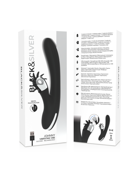 BLACK&SILVER - BUNNY JOHNNY VIBRATING VIBE 