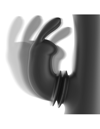 BLACK&SILVER - DJ. ADAM ESTIMULADOR RABBIT SILICONA RECARGABLE NEGRO 