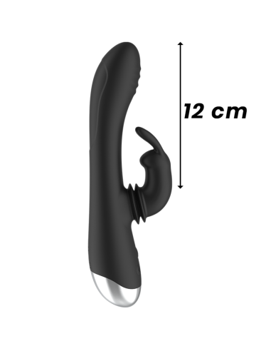 BLACK&SILVER - DJ. ADAM ESTIMULADOR RABBIT SILICONA RECARGABLE NEGRO 