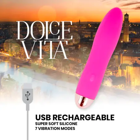 Vibrador Recargable Four Rosa 7 Velocidades | Dolce Vita
