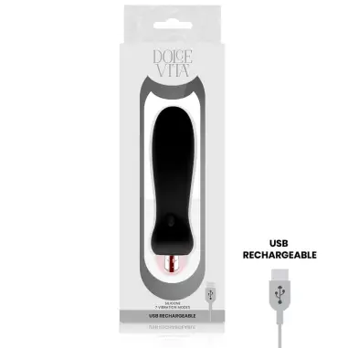 Vibrador Recargable Five Negro 7 Velocidades | Dolce Vita