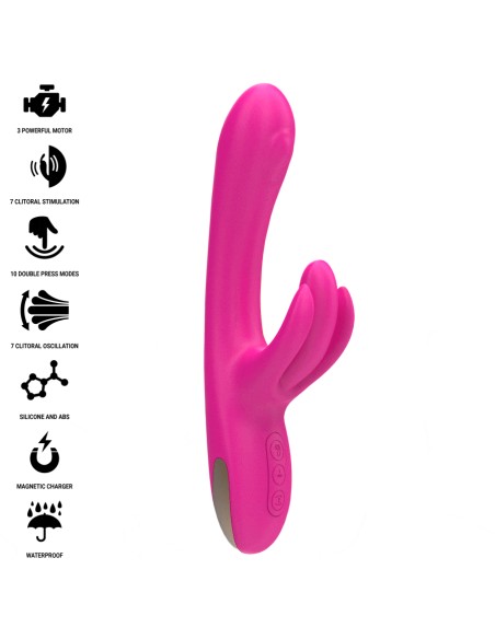 INTENSE - BRITNEY VIBRADOR MULTIFUNCIÓN RABBIT 23 CM ROSA 