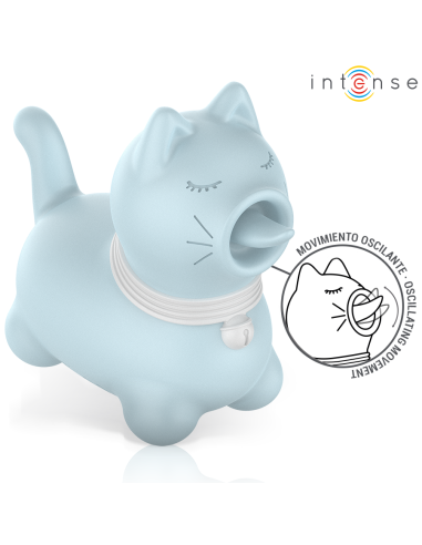 INTENSE - DUCHESS ESTIMULADOR CON LENGUA ROTATIVA 360º AZUL 