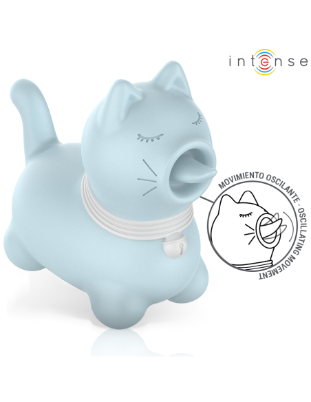 INTENSE - DUCHESS ESTIMULADOR CON LENGUA ROTATIVA 360º AZUL 