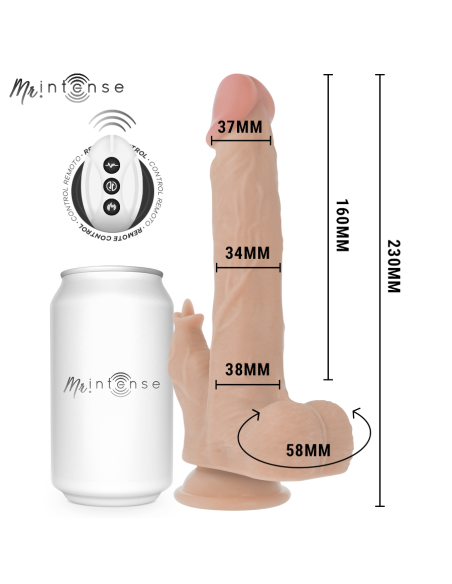 MR INTENSE - REDFORD REALÍSTICO MULTIFUNCIÓN CON VIBRACIÓN Y UP AND DOWN CONTROL REMOTO 23 CM -O- 3.5 CM 