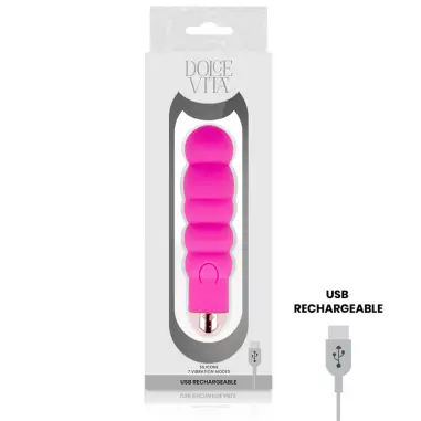Vibrador Recargable Six Rosa 7 Velocidades | Dolce Vita