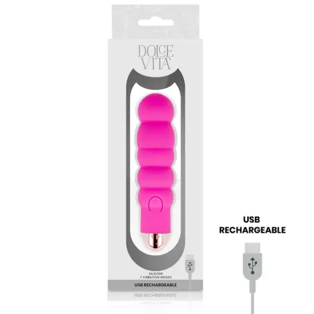 Vibrador Recargable Six Rosa 7 Velocidades | Dolce Vita