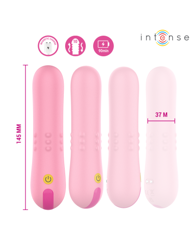 INTENSE - BARBARA VIBRADOR CON PERLAS GIRATORIAS 