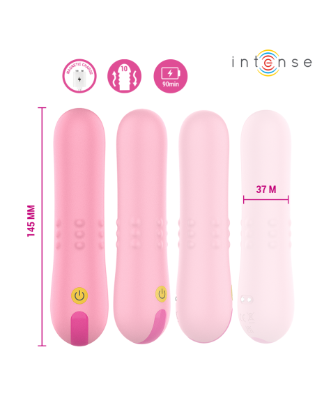 INTENSE - BARBARA VIBRADOR CON PERLAS GIRATORIAS 