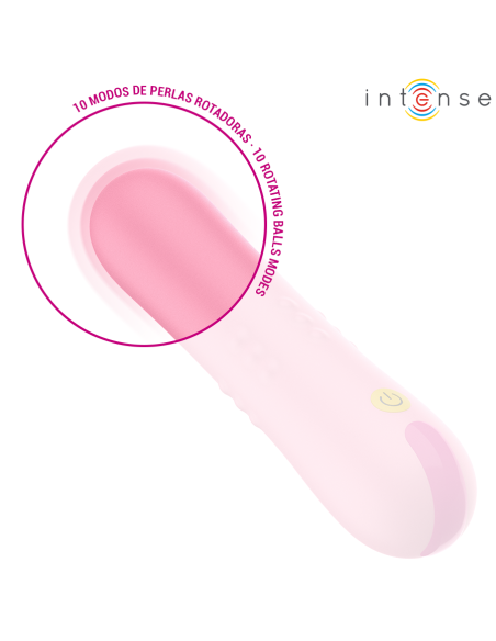 INTENSE - BARBARA VIBRADOR CON PERLAS GIRATORIAS 