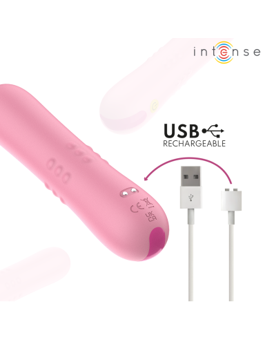 INTENSE - BARBARA VIBRADOR CON PERLAS GIRATORIAS 