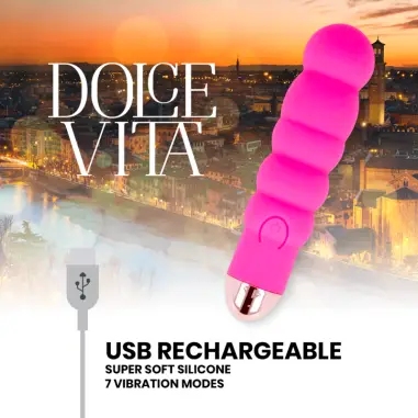 Vibrador Recargable Six Rosa 7 Velocidades | Dolce Vita