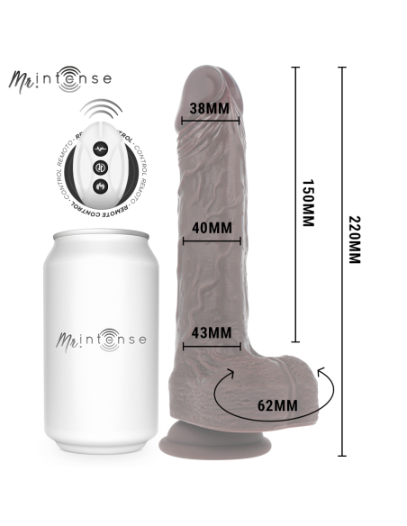 MR INTENSE - MATT REALÍSTICO MULTIFUNCIÓN CON VIBRACIÓN UP AND DOWN CONTROL REMOTO 22 CM -O- 4 CM 
