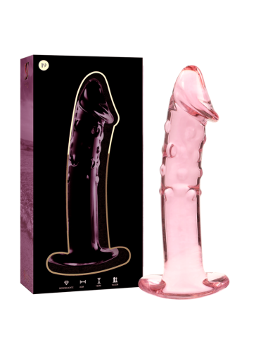 NEBULA SERIES BY IBIZA - MODELO 19 DILDO CRISTAL ROSA 18.5 CM -O- 4 CM 