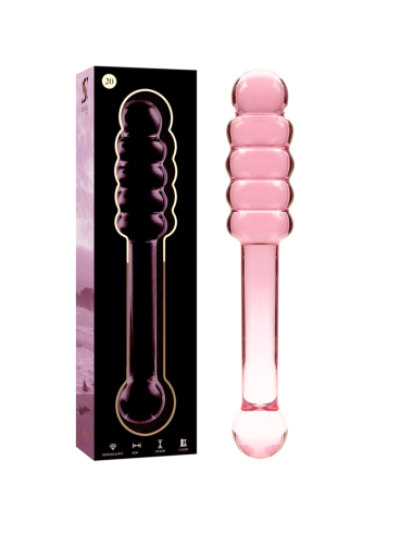 NEBULA SERIES BY IBIZA - MODELO 20 DILDO CRISTAL ROSA 20.5 CM -O- 3 CM 