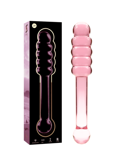 NEBULA SERIES BY IBIZA - MODELO 20 DILDO CRISTAL ROSA 20.5 CM -O- 3 CM 
