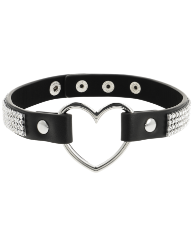 COQUETTE CHIC DESIRE - CHOKER CUERO VEGANO CORAZON 