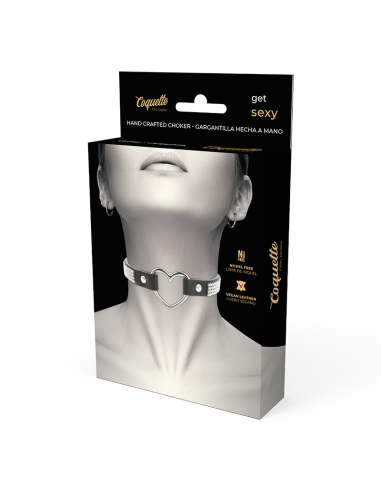 COQUETTE CHIC DESIRE - CHOKER CUERO VEGANO CORAZON 